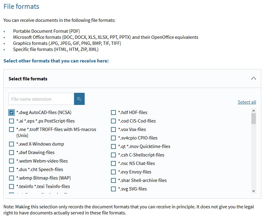 File formats