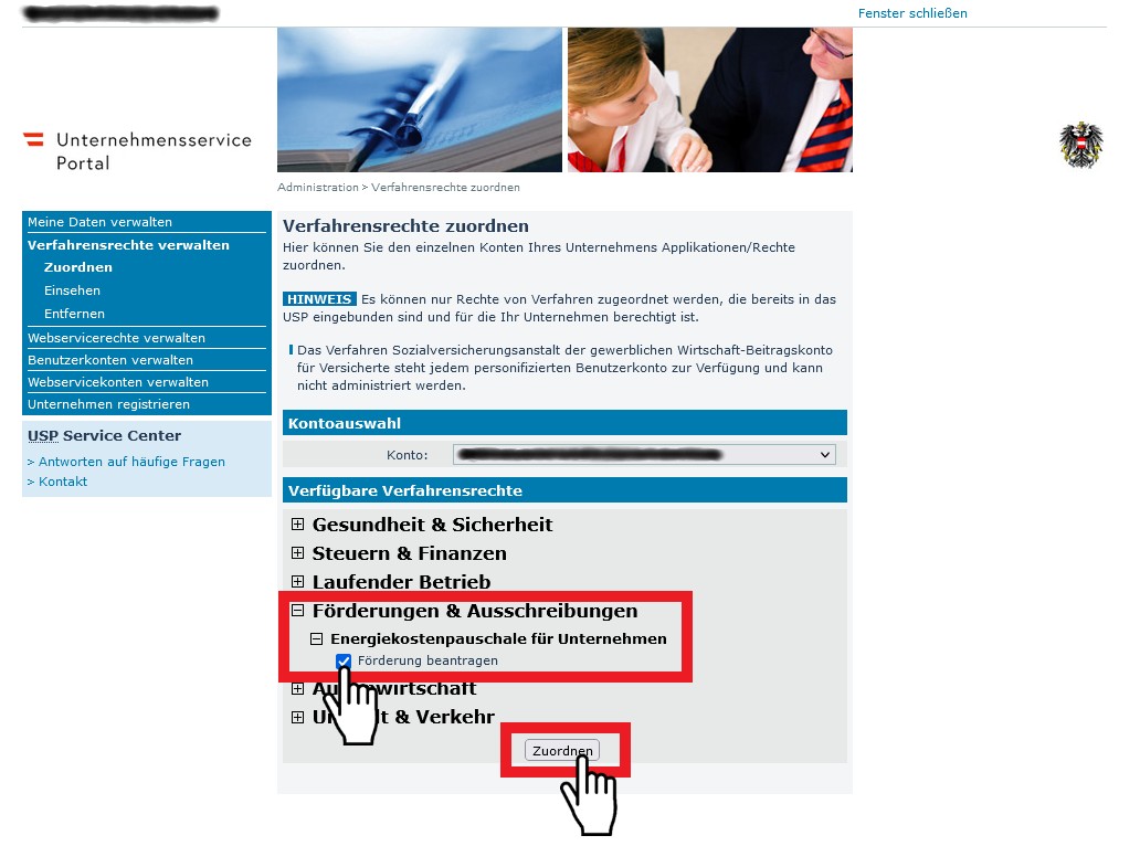 9_USPAdmin_Rechte_Foerderung_klick