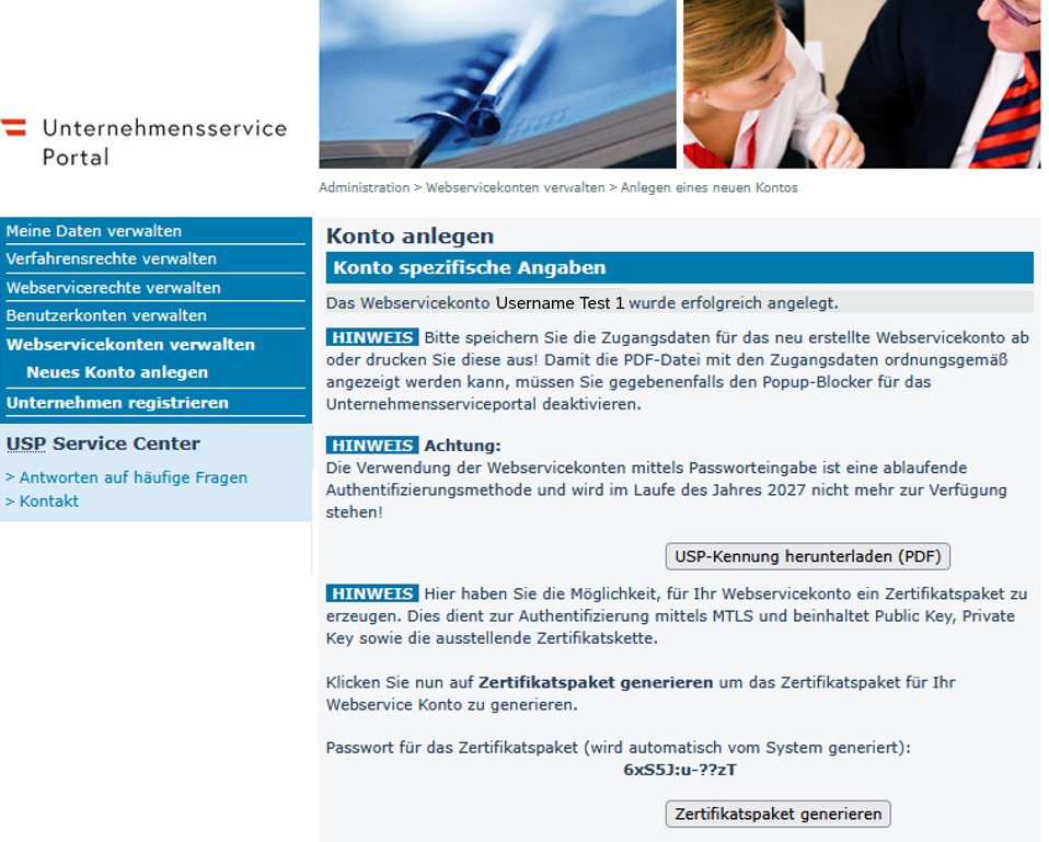 Screenshot Konto anlegen Details