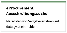 Kachel im angemeldeten Bereich von usp.gv.at, mit der man die Applikation "Metadaten editieren" startet