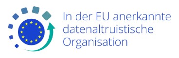 Logo "In der EU anerkannte datenaltruistische Organisation"
