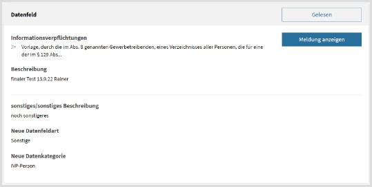 Arbeitsvorrat Meldungsverantwortlicher Benachrichtigungen