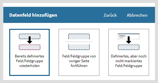 Datenfeld hinzufügen