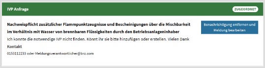 IVP-Anfrage Positiv