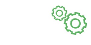 Zwei grüne Zahnräder